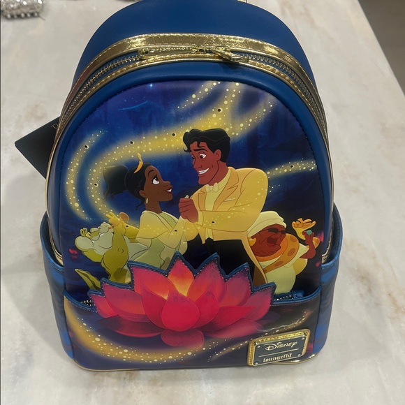 Loungefly Handbags - Loungefly Black and Gold Disney Backpack